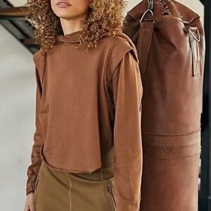 Brown Free People Hoodie
